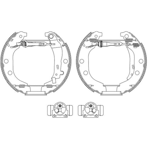 Mintex Brake Shoe Set Axle Kit fits Peugeot 406 1995-2004