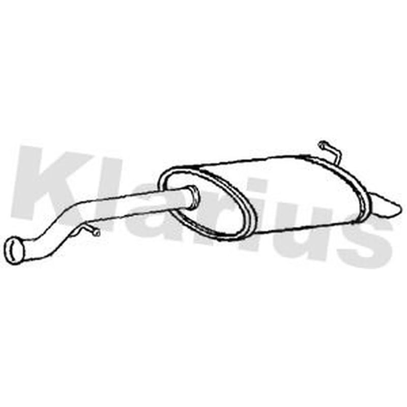 Klarius Box With Tail Pipe Rear fits Citroën Dispatch III 2016-2022 1.6