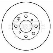 Borg & Beck 2 x Vented Front Brake Discs BBD4423-x2