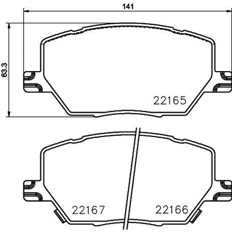 DON Front Brake Pad Set fits Alfa Romeo Tonale 2022 on 1.3 1.5 1.6
