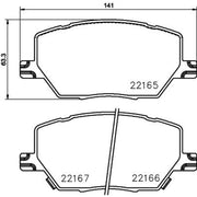Mintex Front Brake Pad Set fits Alfa Romeo Tonale 2022 on 1.3 1.5 1.6