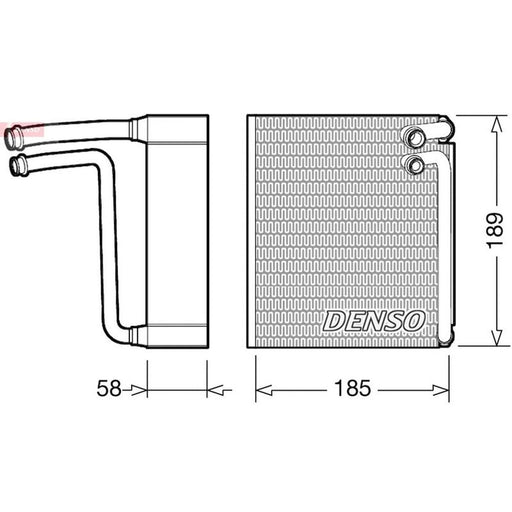 Denso Air Conditioning Evaporator fits Abarth 500 / 595 / 695 2008 on 1.4