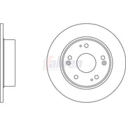 Fahren 2 x Solid Brake Discs fits Honda Accord VII 2003-2008 2.0 2.2 2.4