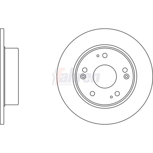 Fahren 2 x Solid Brake Discs fits Honda Accord VII 2003-2008 2.0 2.2 2.4