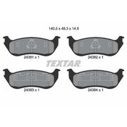 Textar Rear Brake Pad Set 2438101