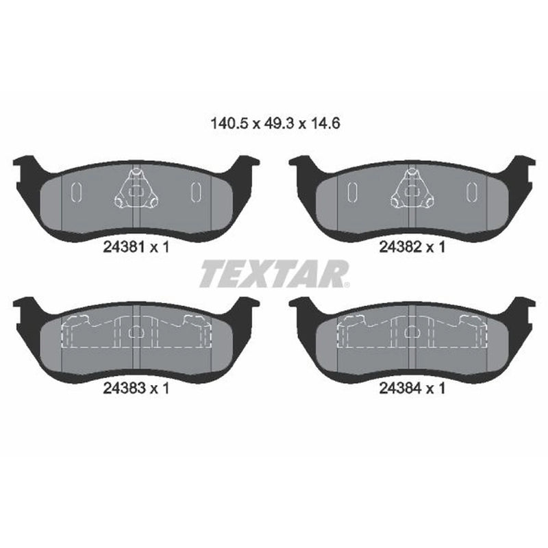 Textar Rear Brake Pad Set 2438101