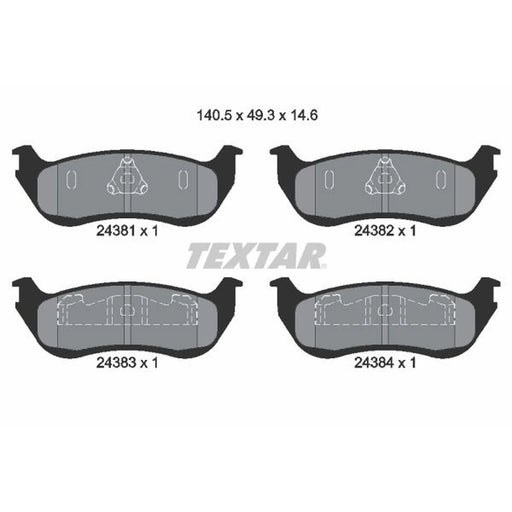 Textar Rear Brake Pad Set 2438101