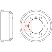 Apec Brake Drum Assembly Rear fits Ldv 400 1989-1996 2.0 2.5 3.5