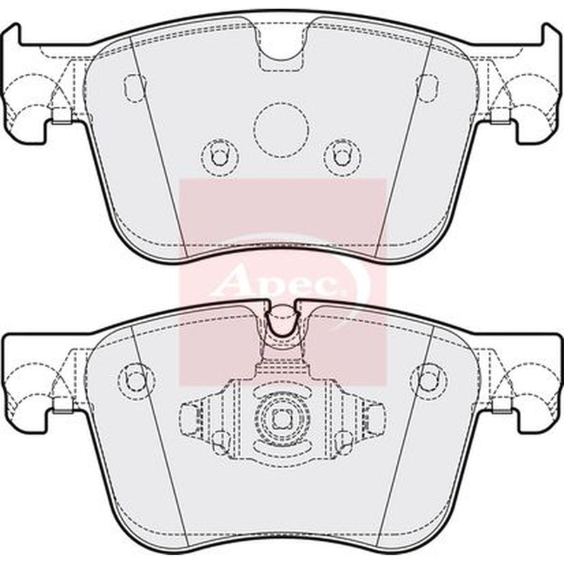 Apec Front Brake Pad Set fits Citroën Berlingo 2018-2019 1.2 1.5