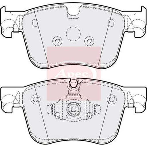 Apec Front Brake Pad Set fits Citroën Berlingo 2018-2019 1.2 1.5