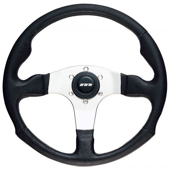 320mm Black Moulded Steering Wheel + Boss fits Peugeot 405 Mountney Classic  - Dynamic Drive