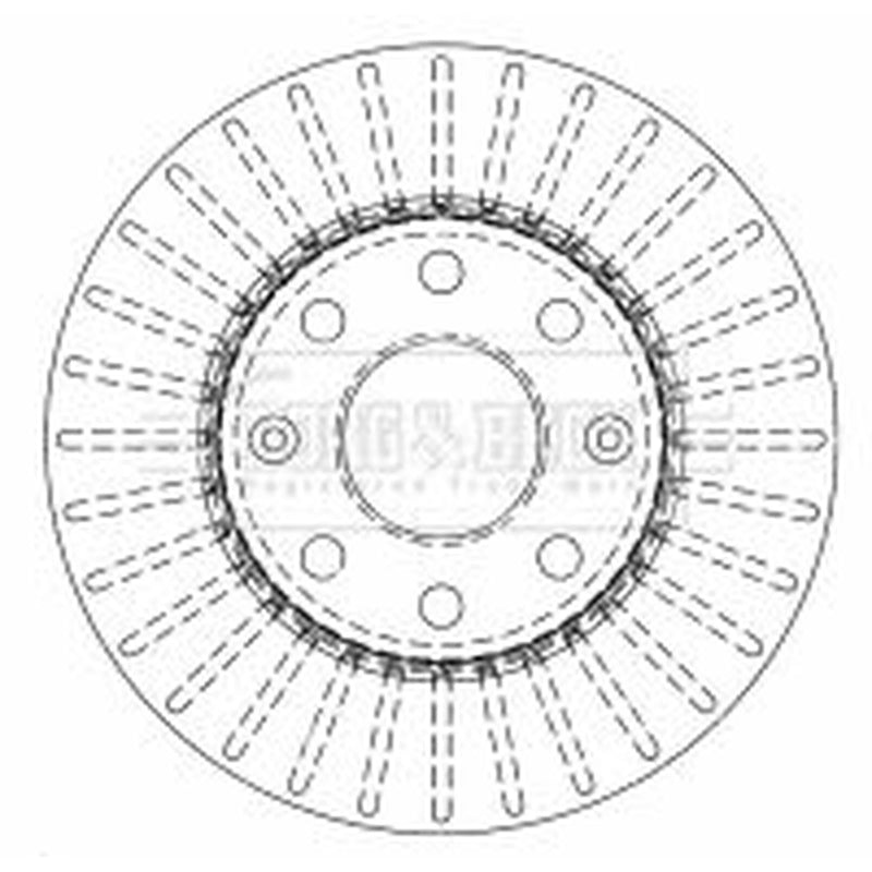 Borg & Beck Front Brake Vented Discs & Pads fits Chevrolet Kalos 2005 on 1.4