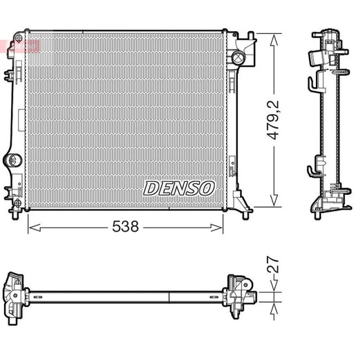 Denso Engine Radiator fits Nissan Qashqai II 2018 on 1.3