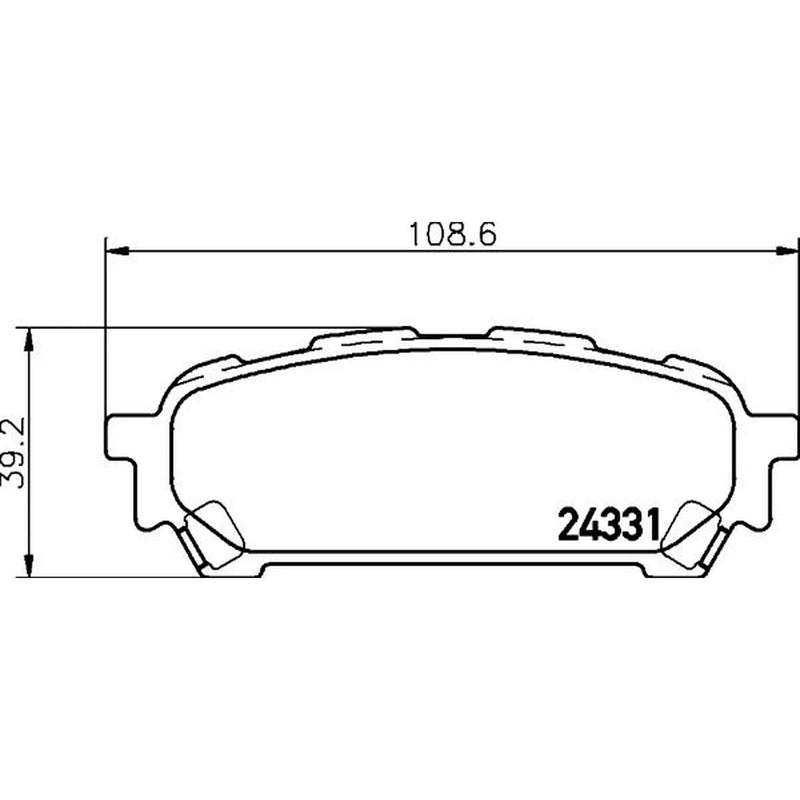 Mintex Rear Brake Pad Set fits Subaru Forester 2002-2012 2.0 2.5