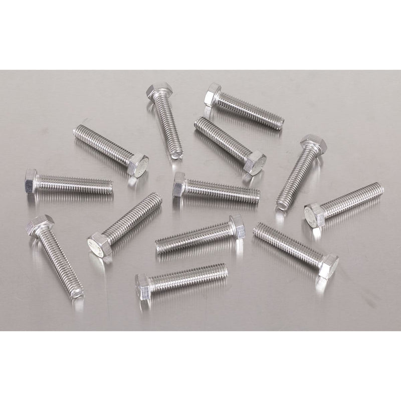 Sealey Stainless Steel Set Screw - M8 x 1.25 Pitch, DIN 933 - Pack of 50 S840S Sealey - Dynamic Drive