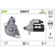 Valeo Starter Motor 12V 1.7kW 13 Teeth 438417