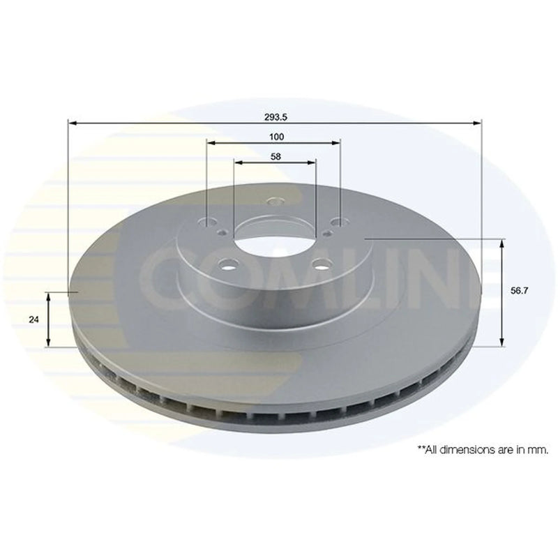 Comline Front Brake Discs & Pads fits Subaru XV 2017 on 1.6 2.0