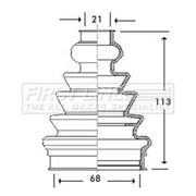 First Line Drive Shaft Bellow Kit Front Left fits Audi A2 2000-2005 1.4