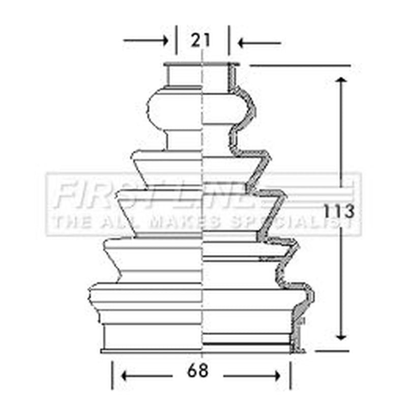 First Line Drive Shaft Bellow Kit Front Left fits Audi A2 2000-2005 1.4
