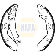 NAPA Brake Shoe Set Axle Kit fits Hyundai Amica / Atoz 1998-2010 1.0 1.1