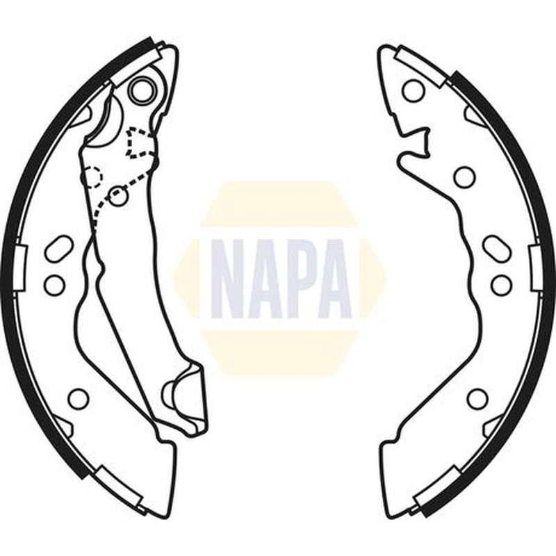 NAPA Brake Shoe Set Axle Kit fits Hyundai Amica / Atoz 1998-2010 1.0 1.1
