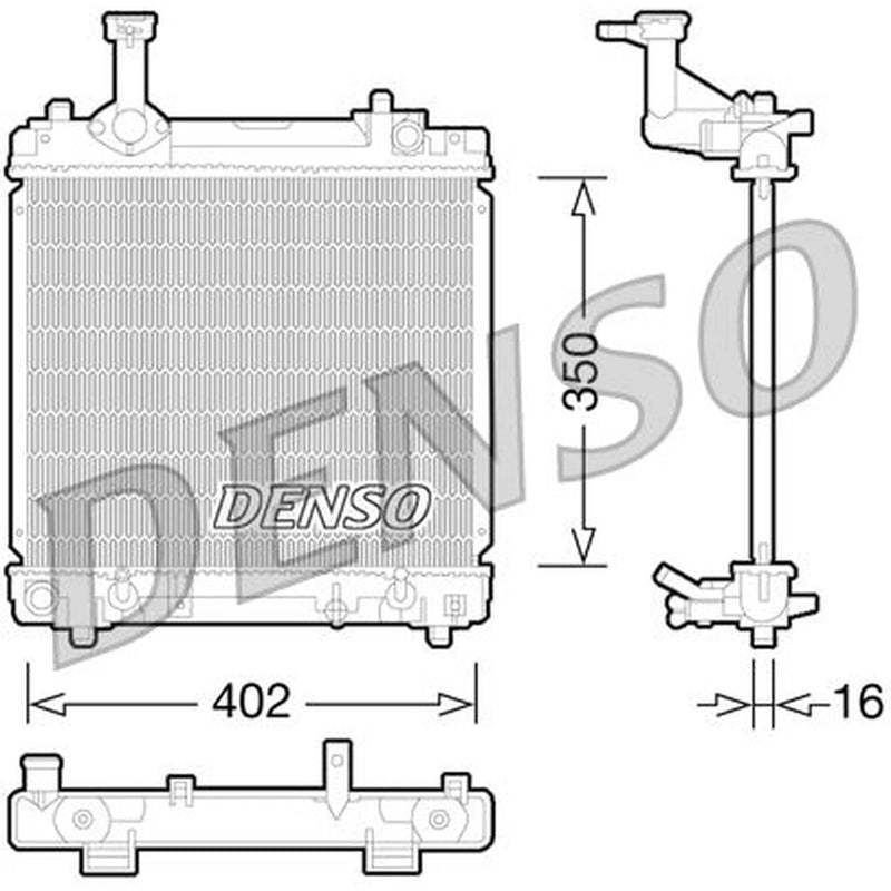 Denso Engine Radiator fits Nissan Pixo 2009 on 1.0
