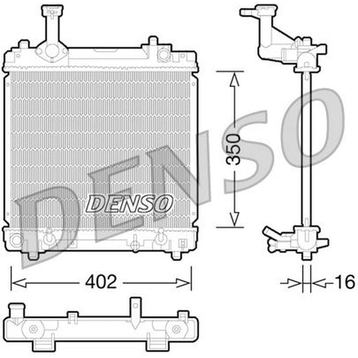 Denso Engine Radiator fits Nissan Pixo 2009 on 1.0