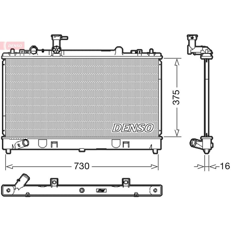 Denso Engine Radiator fits Mazda 6 2002-2007 1.8 2.0 2.3