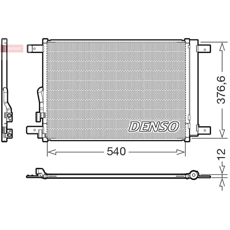 Denso Air Conditioning Condenser fits Audi A3 2019-2021