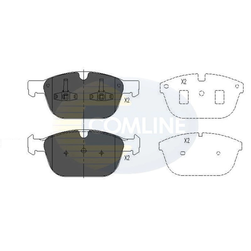 Comline 4 x Front Brake Pad Set fits Volvo XC60 I SUV 2008-2017 2.0 2.4 3.2