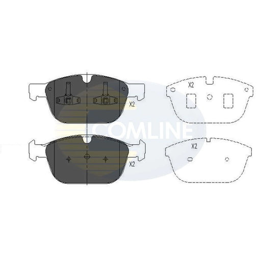 Comline 4 x Front Brake Pad Set fits Volvo XC60 I SUV 2008-2017 2.0 2.4 3.2