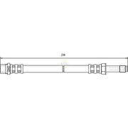 NAPA Brake Hydraulic Hose Line Rear fits VW Transporter 2003-2015 1.9 2.0 2.5