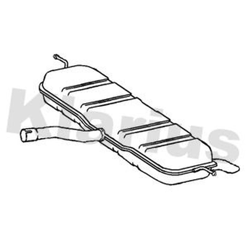 Klarius Box With Tail Pipe Rear fits Mercedes-Benz A-Class 2018 on