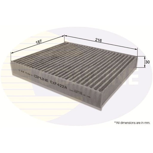 Comline Cabin Air Filter (Pollen Filter) fits Lexus Es 2018 on