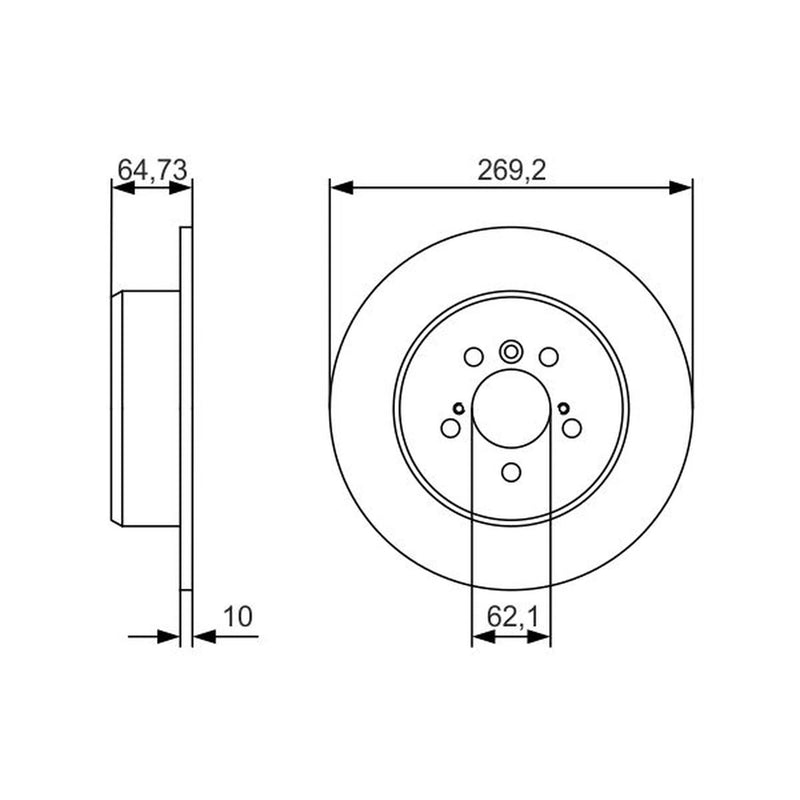 Bosch Front & Rear Brake Discs & Pads fits Toyota Camry 1991-2002 2.2