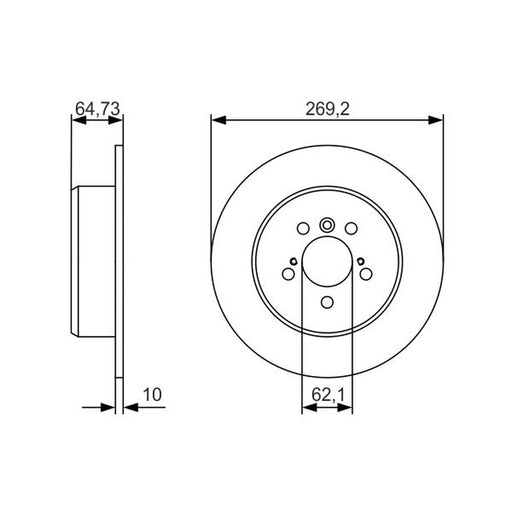 Bosch Front & Rear Brake Discs & Pads fits Toyota Camry 1991-2002 2.2