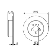 Bosch Front & Rear Brake Discs & Pads fits Toyota Camry 2001-2006 2.4