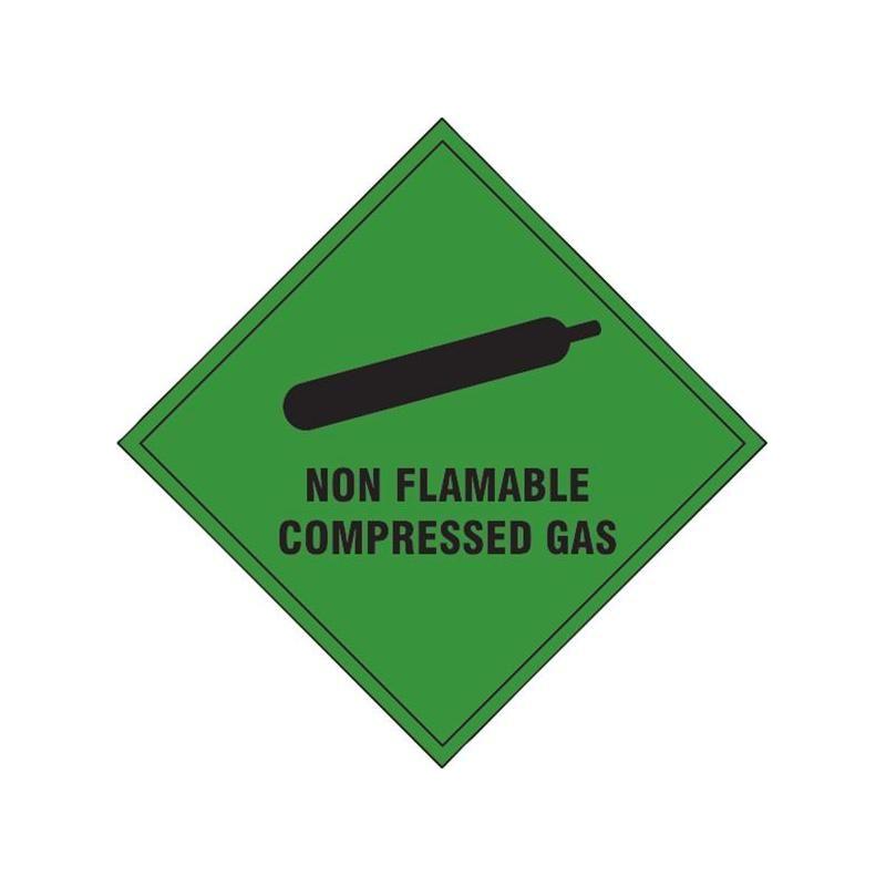 Scan Non Flammable Compressed Gas - Self Adhesive Vinyl Sign 100 x 100mm Scan - NN4 Online
