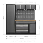 Sealey Superline Pro 1.96m Storage System Pressed Wood Worktop APMSSTACK10W Sealey - Dynamic Drive