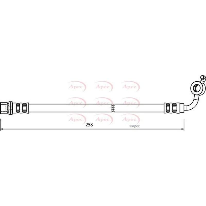 Apec Brake Hydraulic Hose Line Front Right fits Toyota Hiace IV 1989-2012
