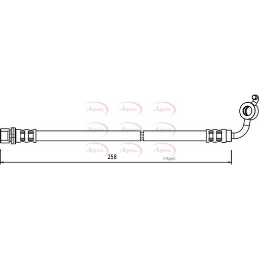 Apec Brake Hydraulic Hose Line Front Right fits Toyota Hiace IV 1989-2012