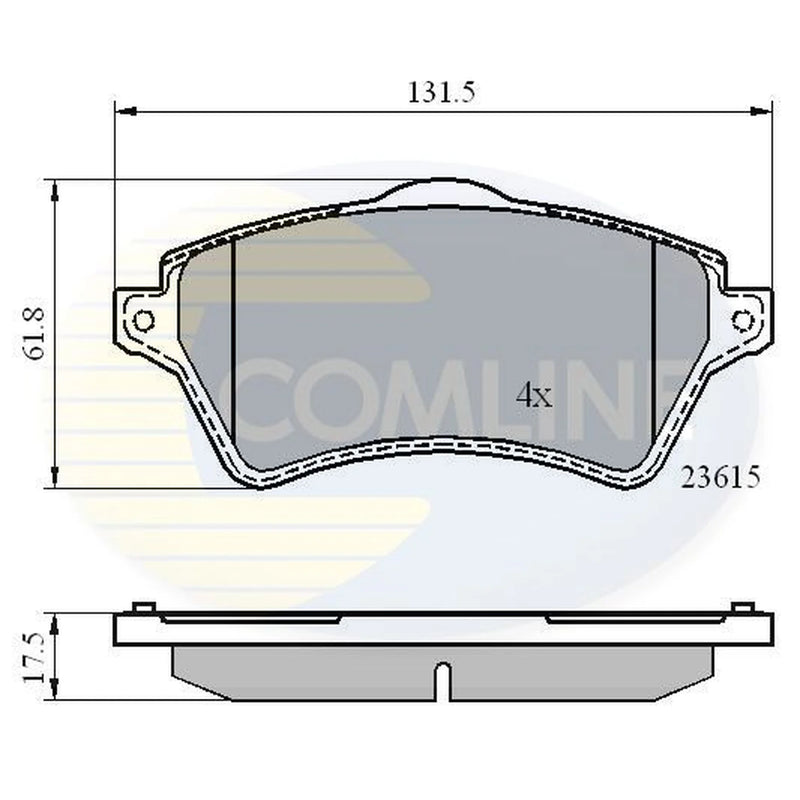 Comline Front Brake Pad Set fits Land Rover Freelander I 1998-2006 1.8 2.0 2.5