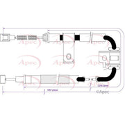 Apec Handbrake Cable Right Rear fits Chevrolet Captiva 2006-2011 2.0 2.2 2.4