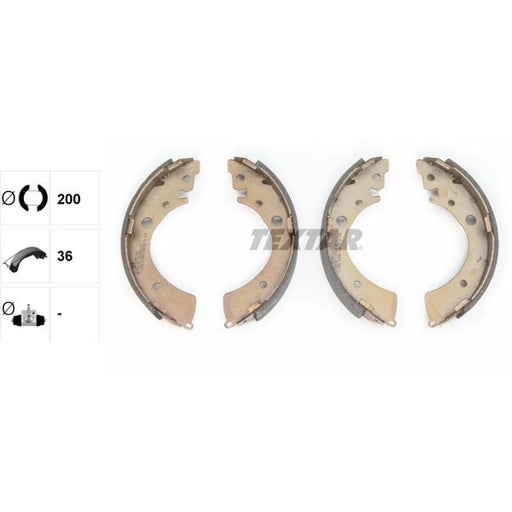 Textar Brake Shoe Set Axle Kit 91039601