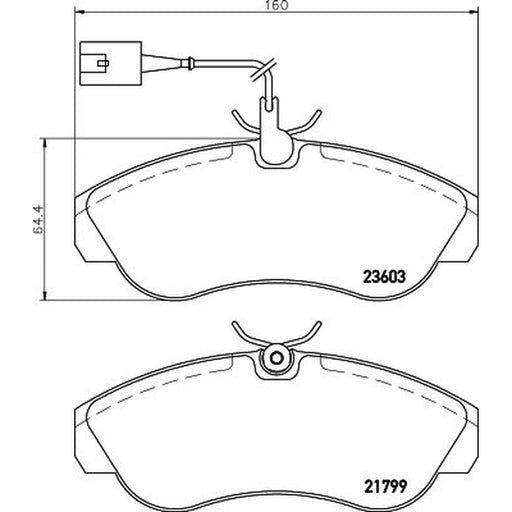 Mintex Front Brake Pad Set fits Citroën Relay I 1994-2002 1.9 2.0 2.5 2.8