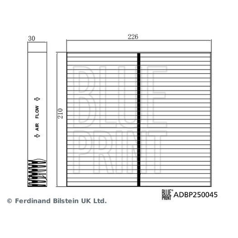 Blue Print Cabin Air Filter (Pollen Filter) fits Genesis GV60 2021 on