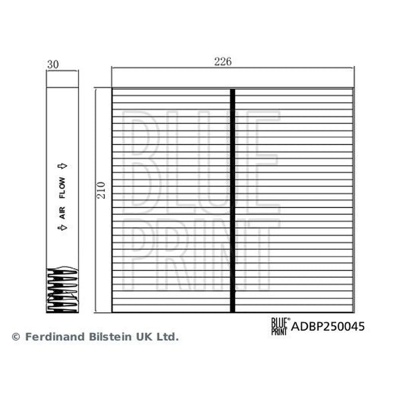 Blue Print Cabin Air Filter (Pollen Filter) ADBP250045