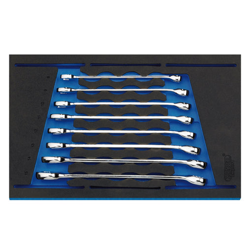 Draper Combination Spanner Set in 1/4" Drawer EVA Insert Tray (8 Piece) 63522 Draper - Dynamic Drive
