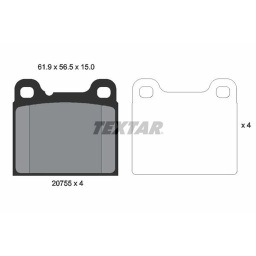 Textar Rear Brake Pad Set 2075506