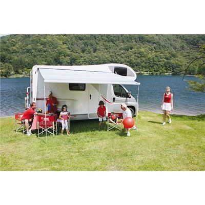 Fiamma F45 S Winch Awning Wind Out 230 Polar White Royal Grey Fabric 06280P01R Fiamma  - Dynamic Drive